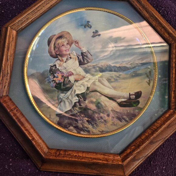 Collectible Plate w/Frame: Where the Wildflowers Grow by Alan Murray - Picture 1 of 2
